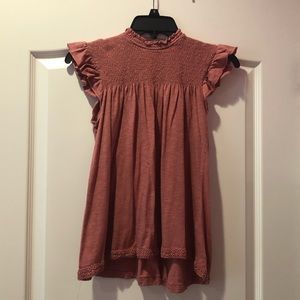 High neck pink blouse (XS)